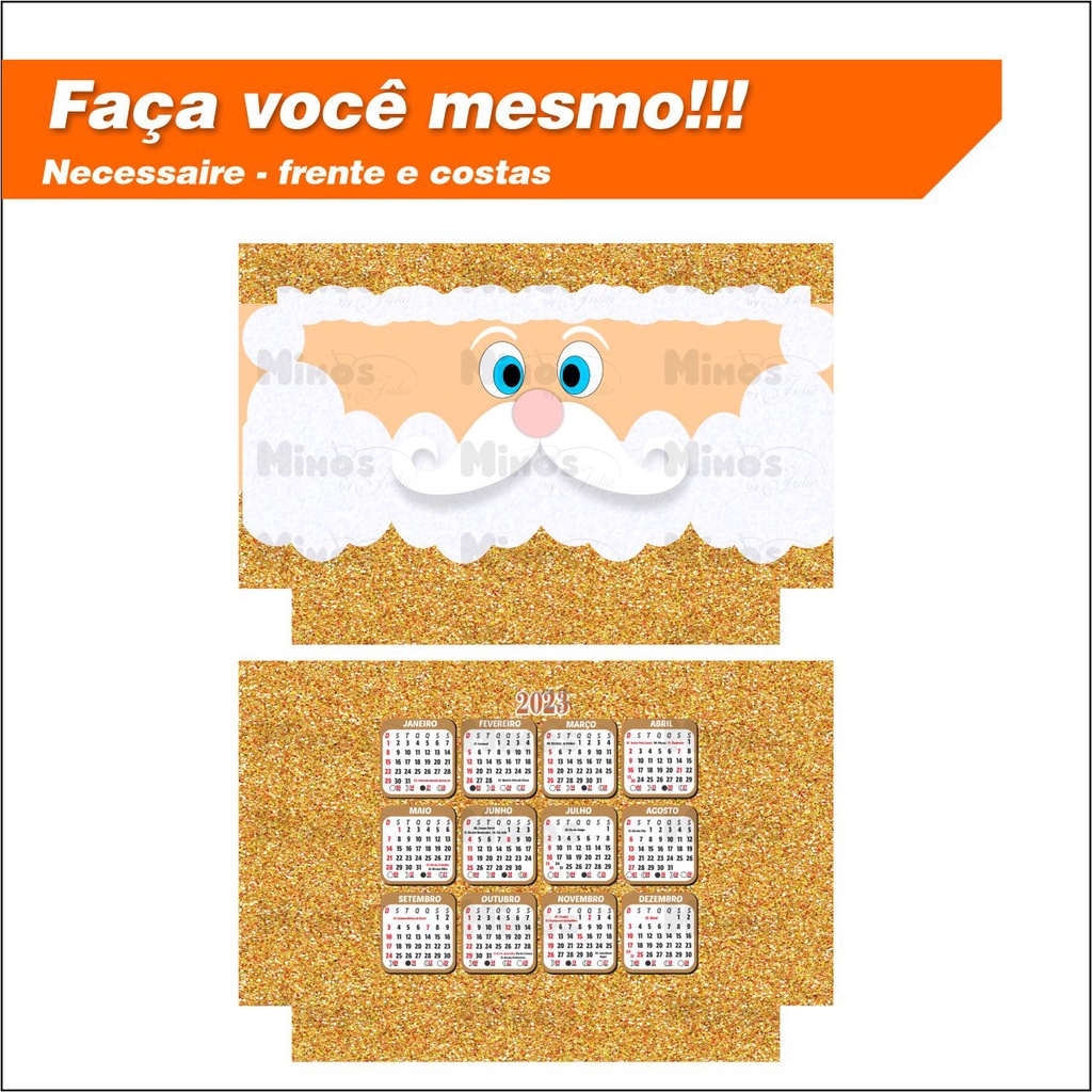 Recorte Sublimado Necessaire Papai Noel Shopee Brasil