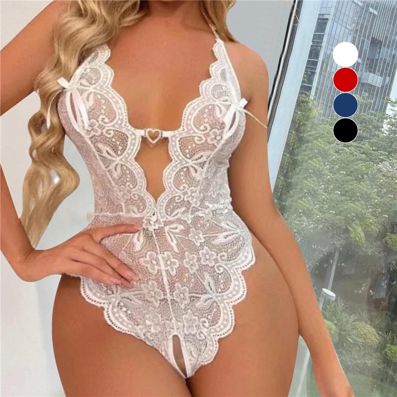 Virilha Aberta Sexy Lingerie Tamanho Grande Renda Pijama Arco Orvalhado