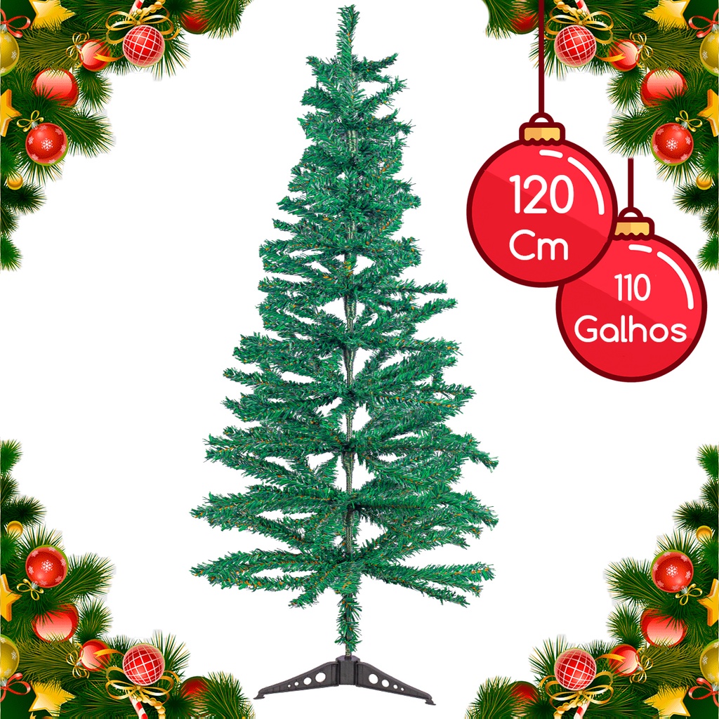 Rvore De Natal Pinheiro Verde Cm Luxo Galhos Decora O