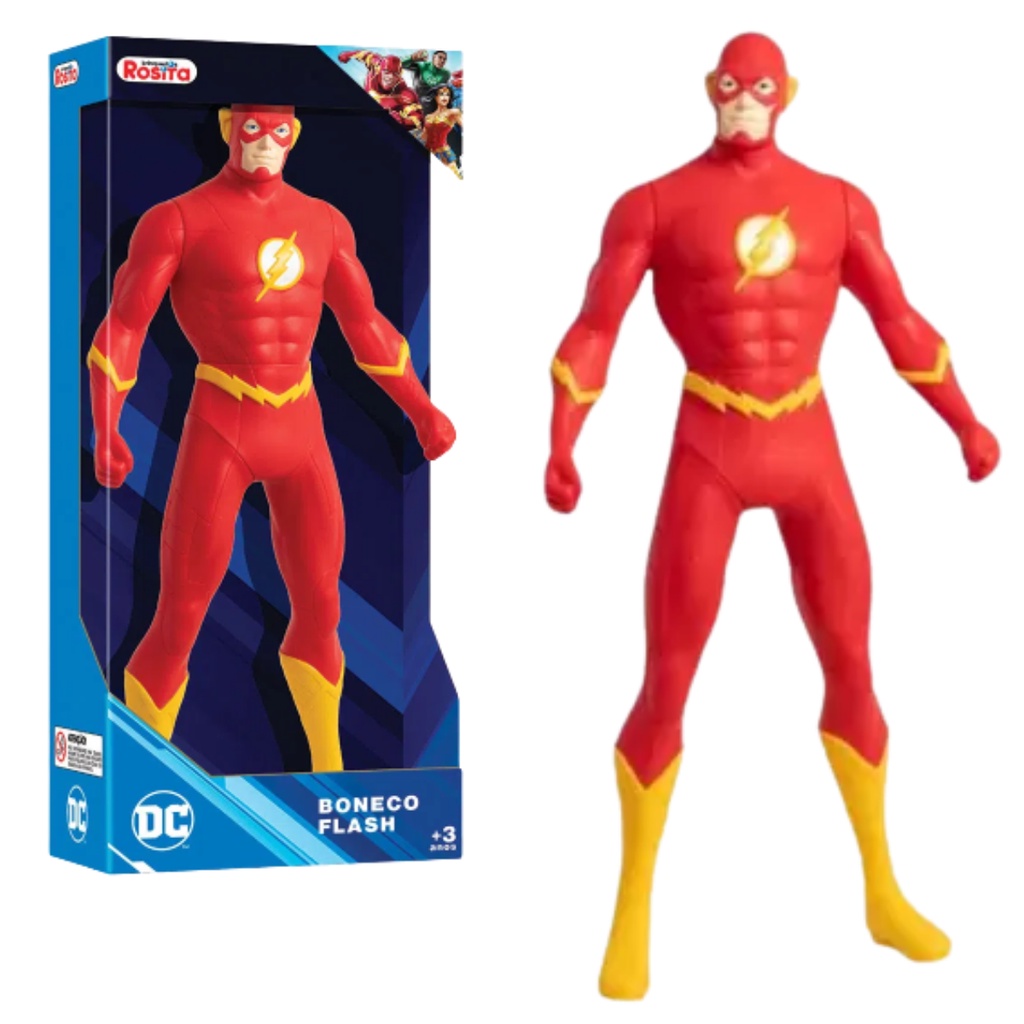 Boneco Flash Super Heroi Dc Articulado 45 Cm Infantil Original