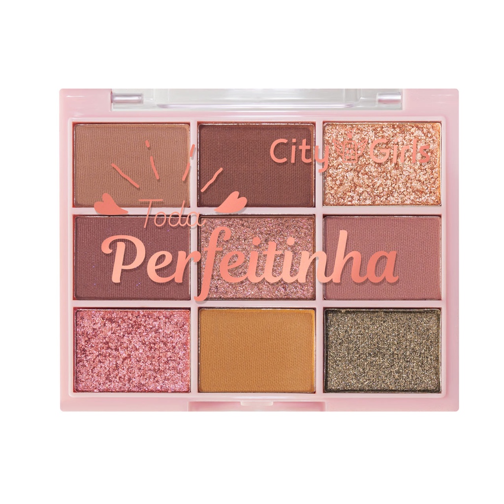 Paleta De Sombras Cores Toda Perfeitinha City Girls Shopee Brasil