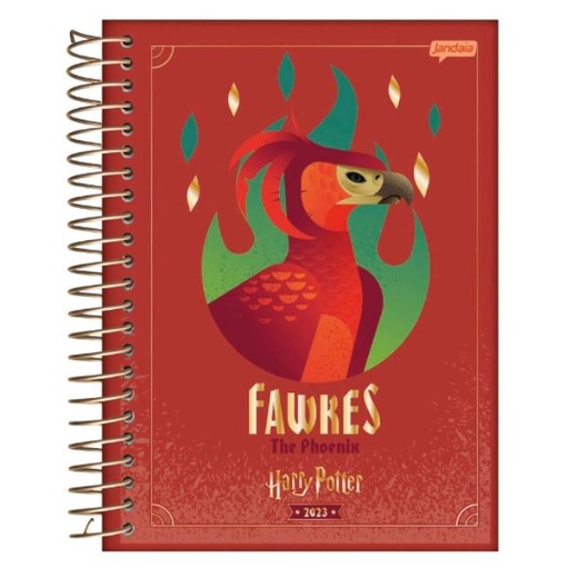 Agenda 2023 Harry Potter Fawkes Jandaia Shopee Brasil