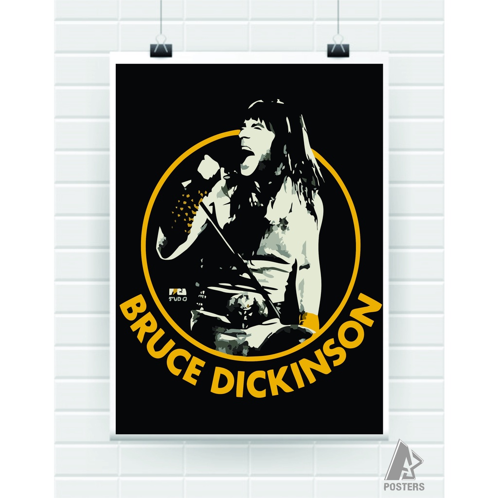 Bruce Dickinson Iron Maiden Poster Adesivo Rock A Cm X Cm