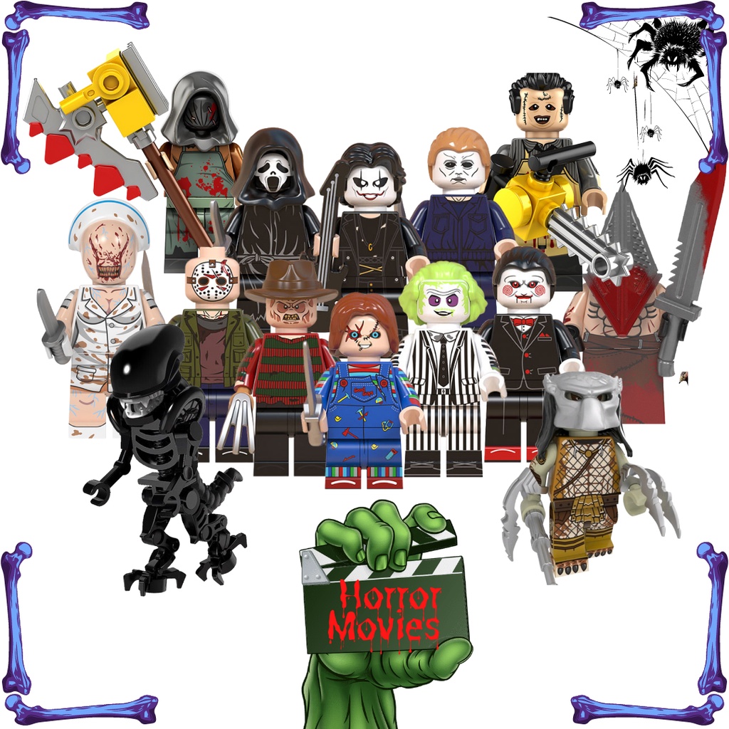 Lego Filmes De Terror Chucky Freddy Jason It Alien Silent