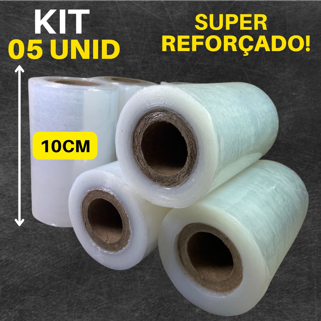 Kit Rolos Filme Stretch Pvc Super Resistente Mx Cm Shopee Brasil