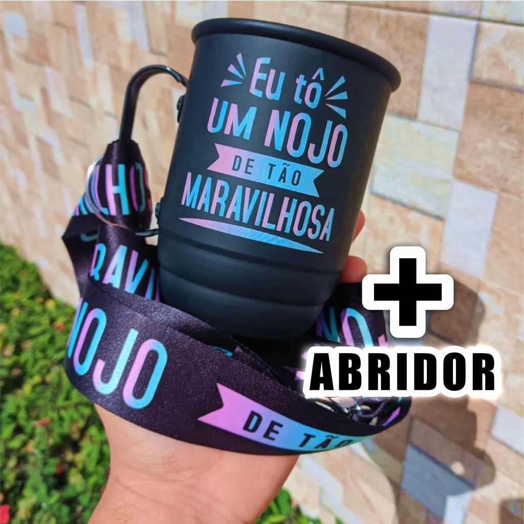 Caneca De Alum Nio Abridor Tirante Nome Personalizado