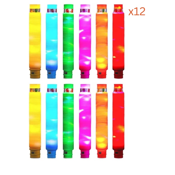 Poptube Led Tubo Fidget Tube Toys Folding Pop It Shopee Brasil