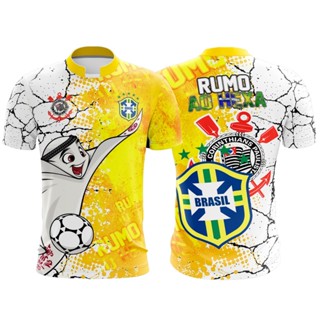 Camisa Camiseta Do Brasil Brasileira Copa Do Mundo De Time De Quebrada