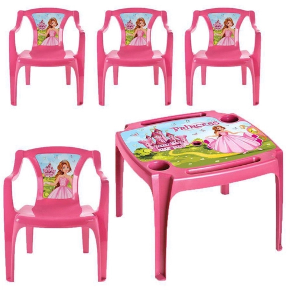 Conjunto Mesa E Mini Cadeiras Poltronas Infantil Label Shopee