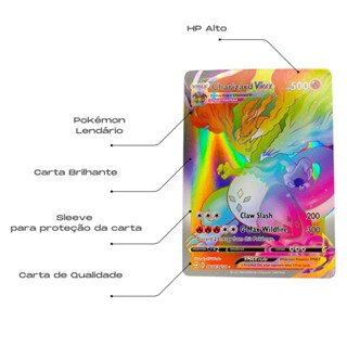 Carta Pokemon Charizard Vmax Rainbow Hp Shopee Brasil