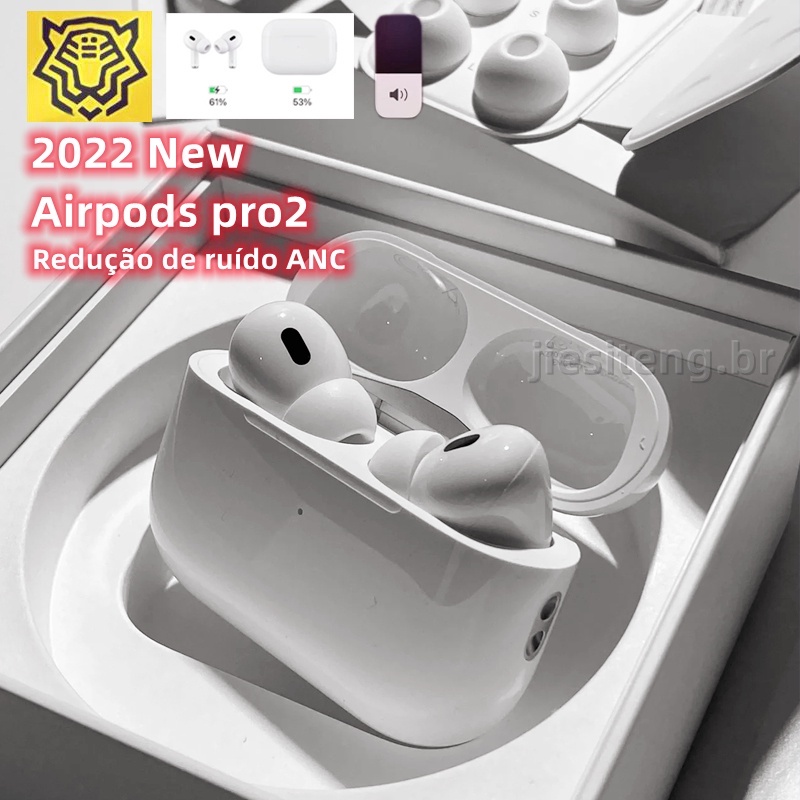 Airpods Pro 2 ANC Cancelamento De Ruído Sem Fio Bluetooth Fones De