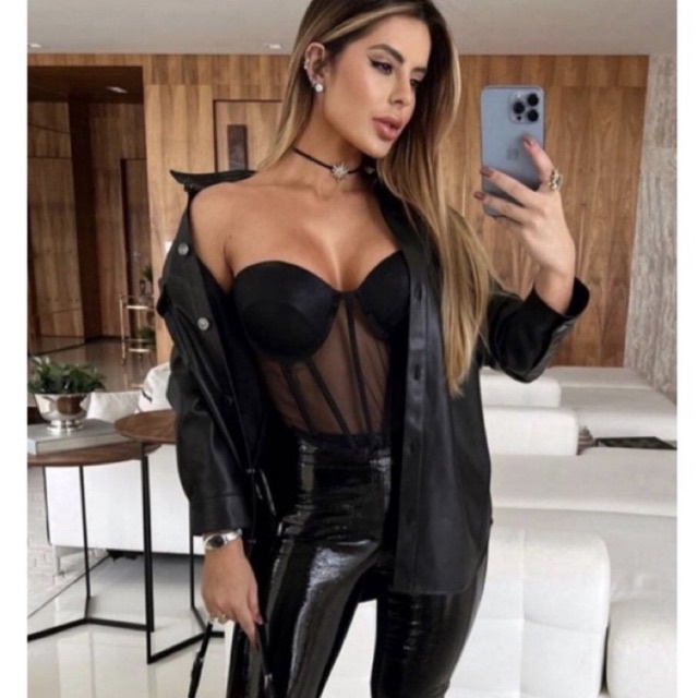 Cropped Tomara Que Caia Transparente Bojo Preto Shopee Brasil