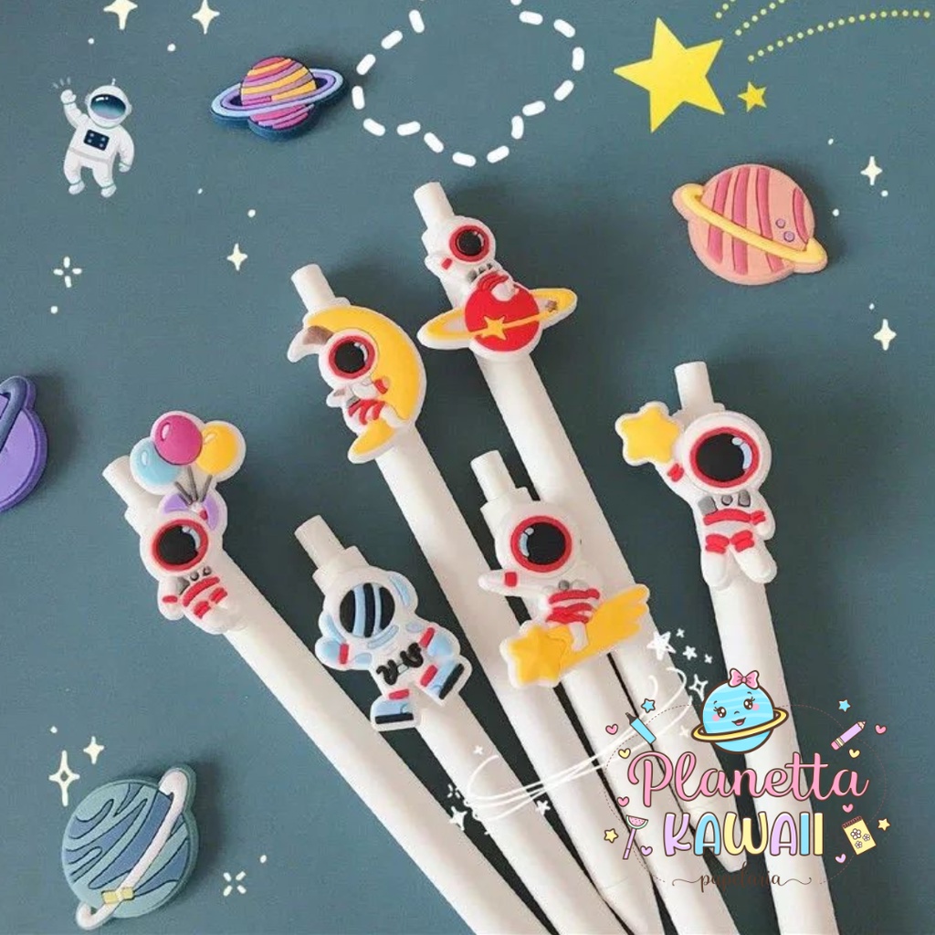 Caneta Gel Astronauta Importada Papelaria Kawaii Shopee Brasil