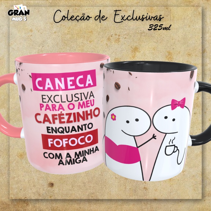 Caneca Flork Divertida Amigas Porcelana Ml Shopee Brasil