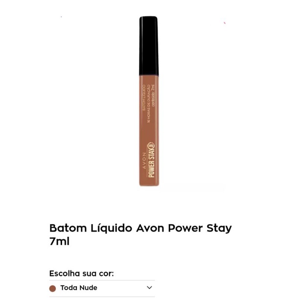 Batom Líquido Avon Power Stay 7ml Toda Nude Shopee Brasil