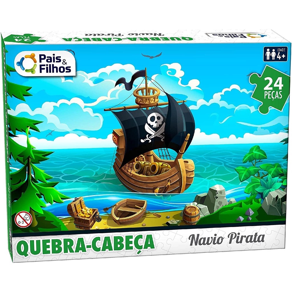 Quebra Cabeça 24 Pçs Navio Pirata Shopee Brasil