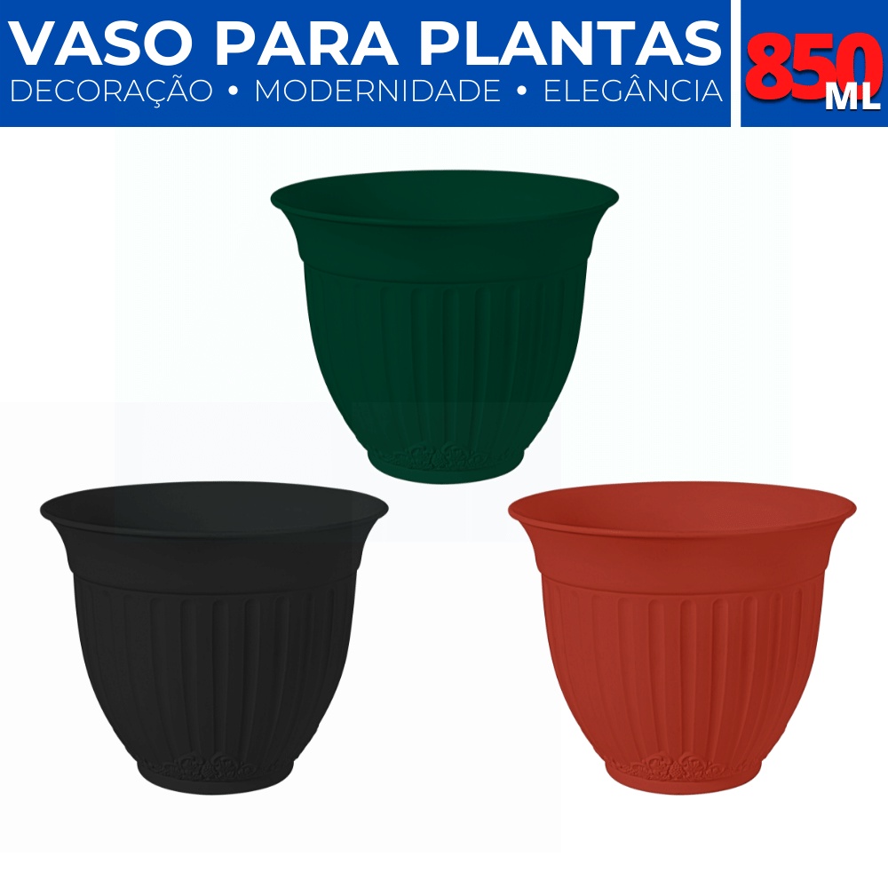 Vaso Plastico Para Plantas 850ml Decorativo Sala Jardim Shopee Brasil