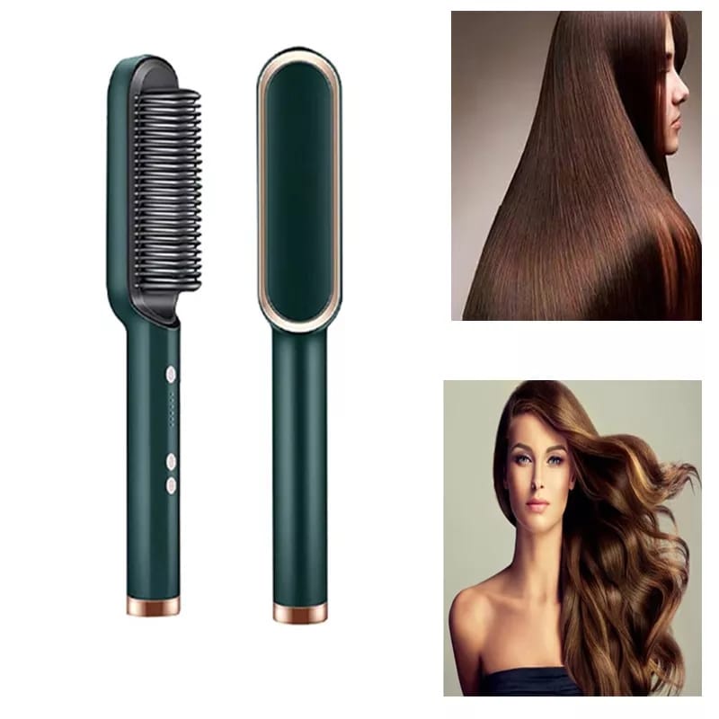 Escova Alisadora Anion Hair Pro 3 Em 1 Secador Chapinha E Modelador