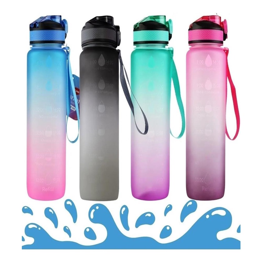 Garrafa Squeeze De Agua Para Academia 1l Fitness Tie Dye Shopee Brasil