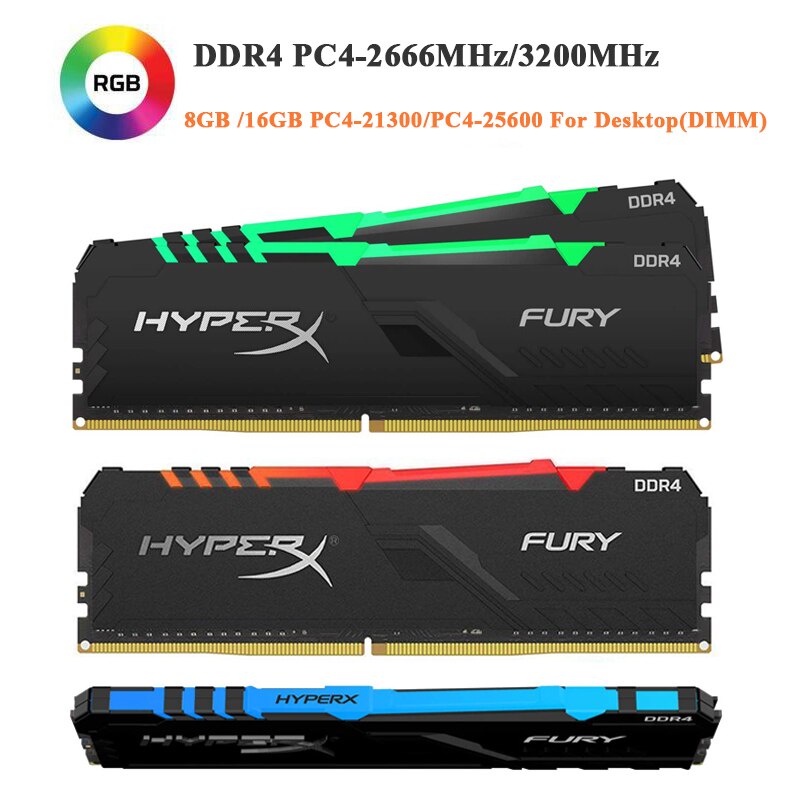 Ram Ddr Rgb Gb Gb Gb Mhz Mhz Mem Ria Dimm Ddr Hyperx Fury