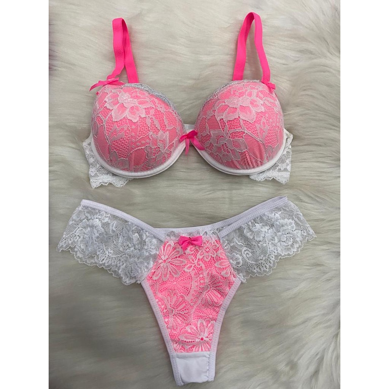 Conjunto Lingerie Sensual Sexy Bojo E Detalhes Em Renda Luxuoso