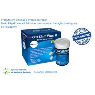 Tiras Para Medir Glicose On Call Plus Ii Glicemia Shopee Brasil