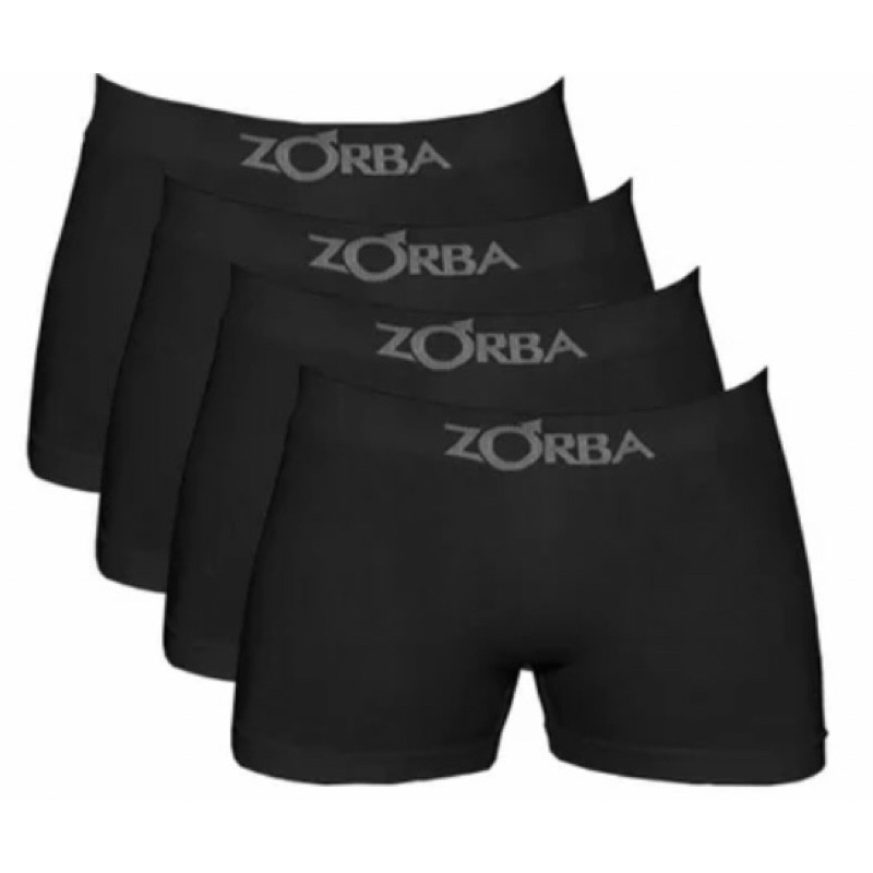 Cueca Boxer Preta Masculina Algodao Original Kit C Pecas Zorba Mod