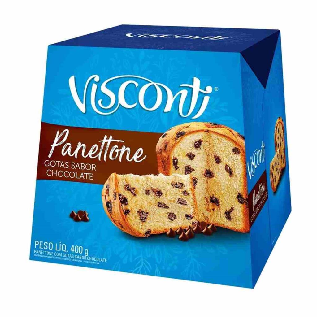 Panetone Visconti Pannetone Gotas De Chocolate 400g Shopee Brasil