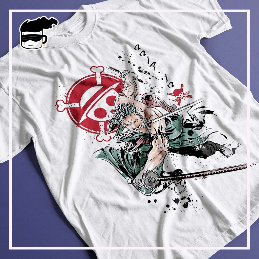 Camiseta One Piece Rononoa Zoro Unissex Camisa Anime Escorrega O Pre O