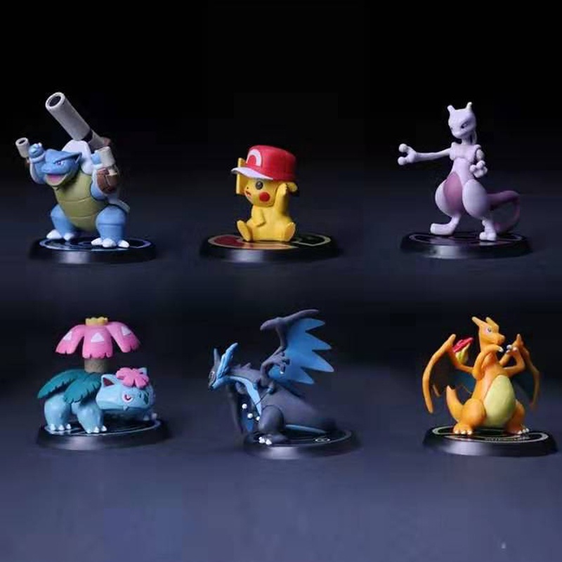 Miniaturas Pokemon Pikachu Blastoise Charizard Venusaur Mewtwo