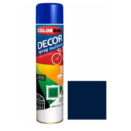 Tinta Spray Decor Multiuso Azul Colonial Brilhante Ml Colorgin