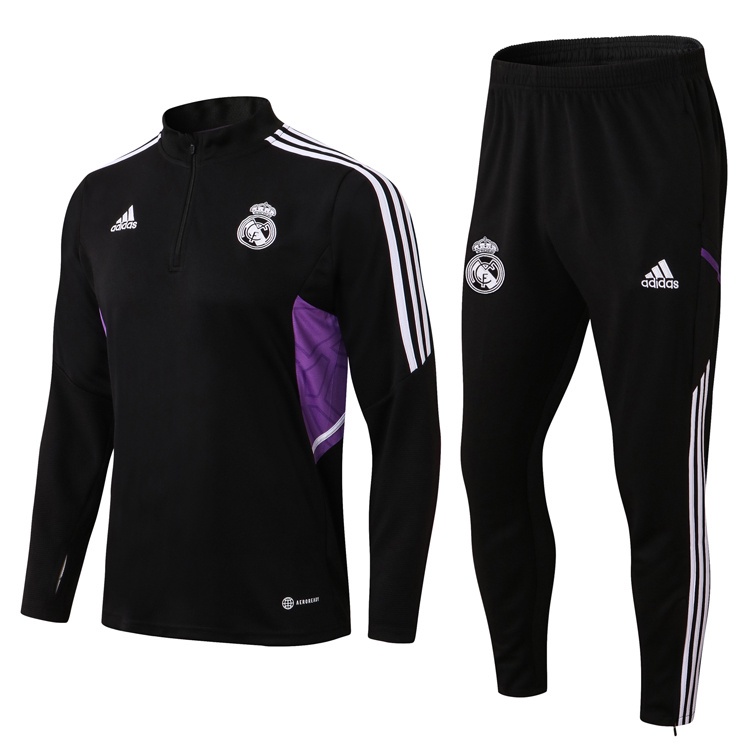 2022 2023 Real Madrid Preto Blusa De Futebol Jaqueta Masculina