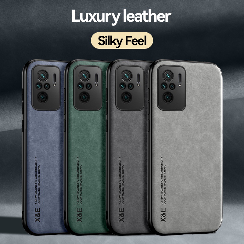 Capa De Couro Pu De Luxo Para Redmi Note Pro Max C Silicone