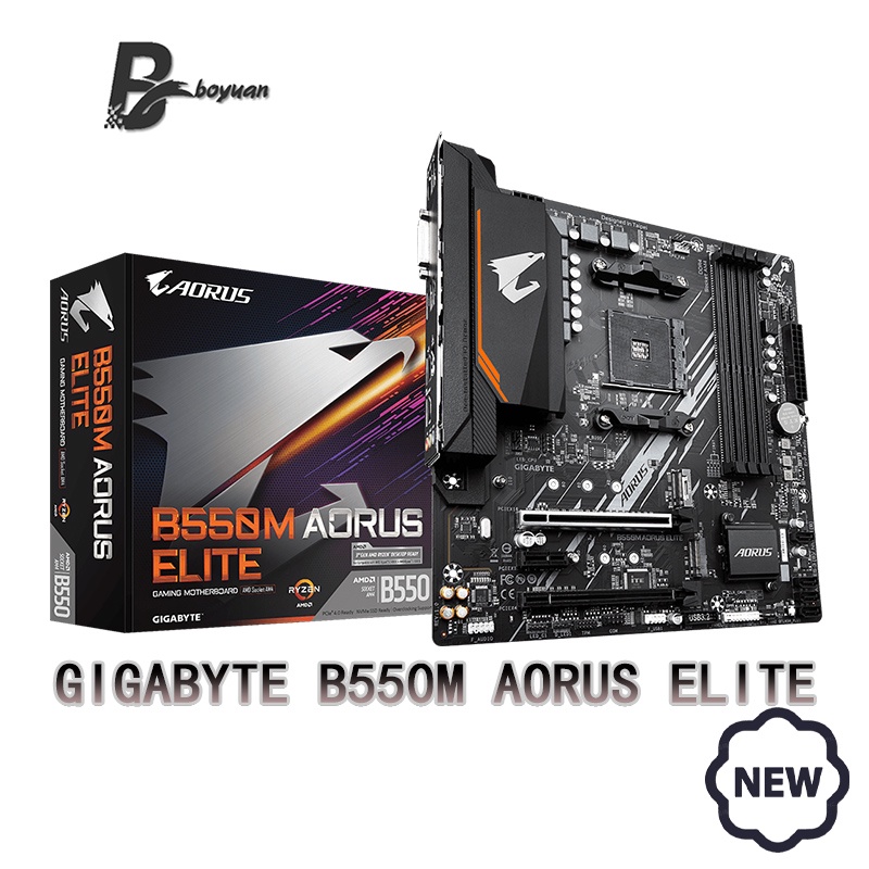 100 Original Logística rápida GIGABYTE GA B550M AORUS ELITE Novo