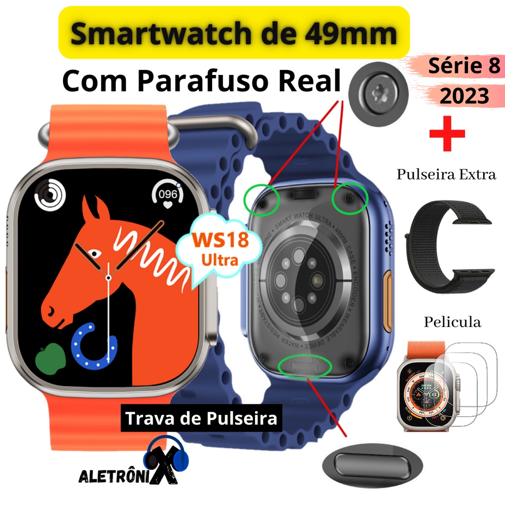 Smartwatch Ws Ultra Masculino E Feminino Para Academia E Esportes