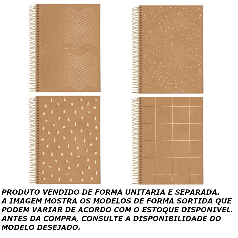 Caderno Espiral X F Kraft Gold Jandaia Shopee Brasil