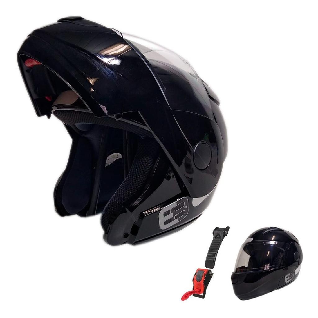 Capacete Motoqueiro Robocop Articulado E08 Solid Preto Ebf Shopee Brasil