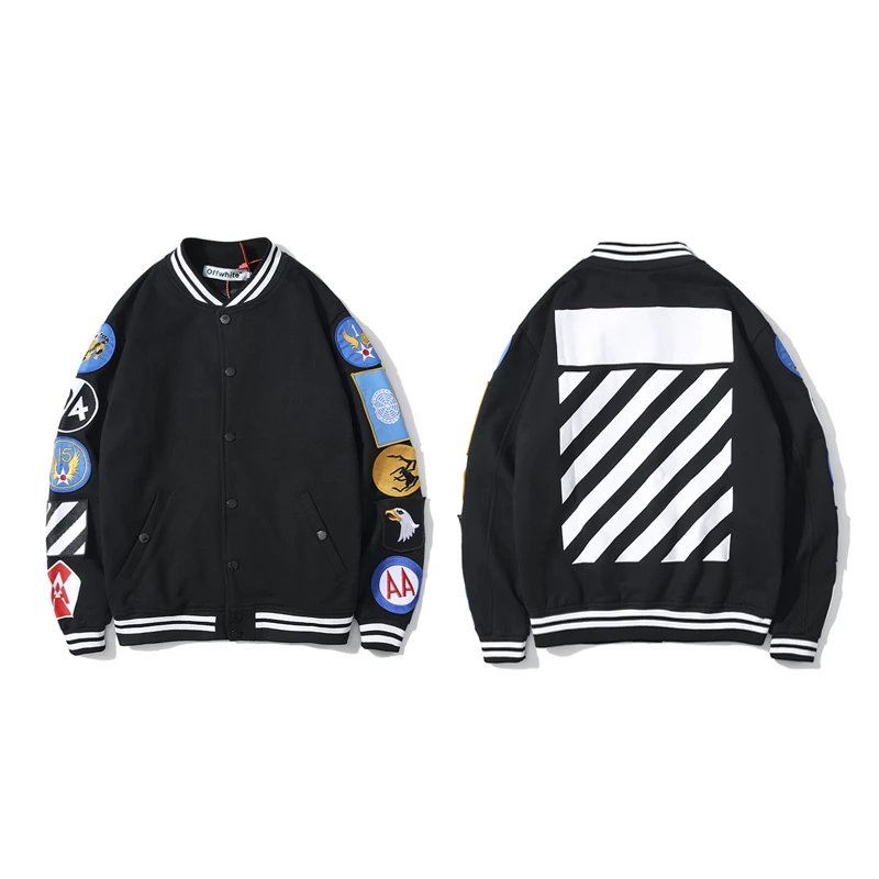 Spring Autumn Wear Baseball Uniforme Street Off White Stripes Multi