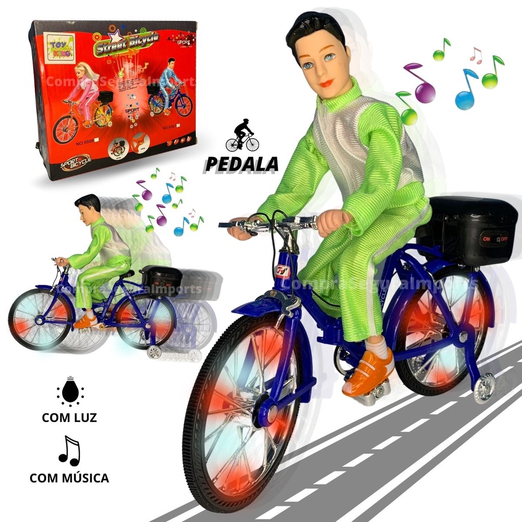 Boneco Bicicleta Ciclista Musical Anda E Luz Shopee Brasil