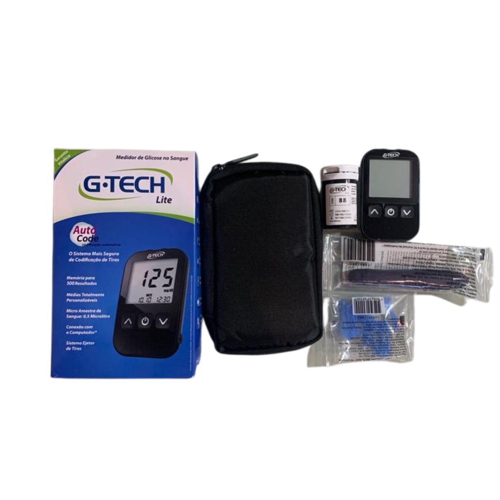 Kit Medidor De Glicose G Tech Free Lite Completo Shopee Brasil