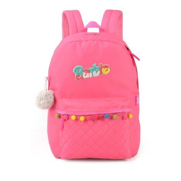 Mochila Escolar Juvenil Original Barbie Pompom Shopee Brasil