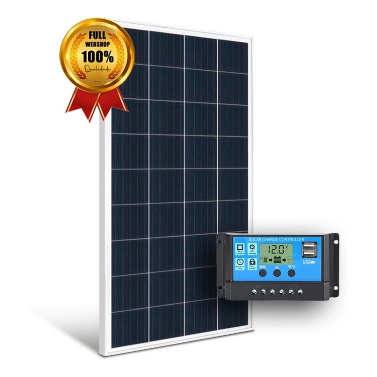 Kit Painel Placa Controlador Solar Fotovoltaica W Watts Shopee Brasil