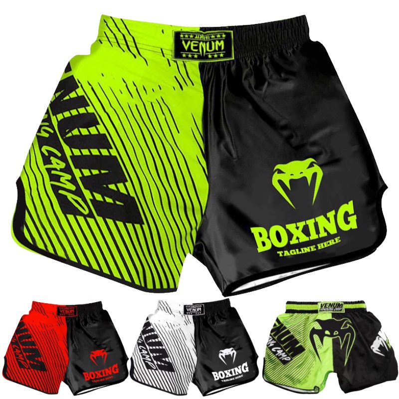 Boxe Fantasia Shorts Muay Thai Kick Boxing Boxer MMA Homens Luta