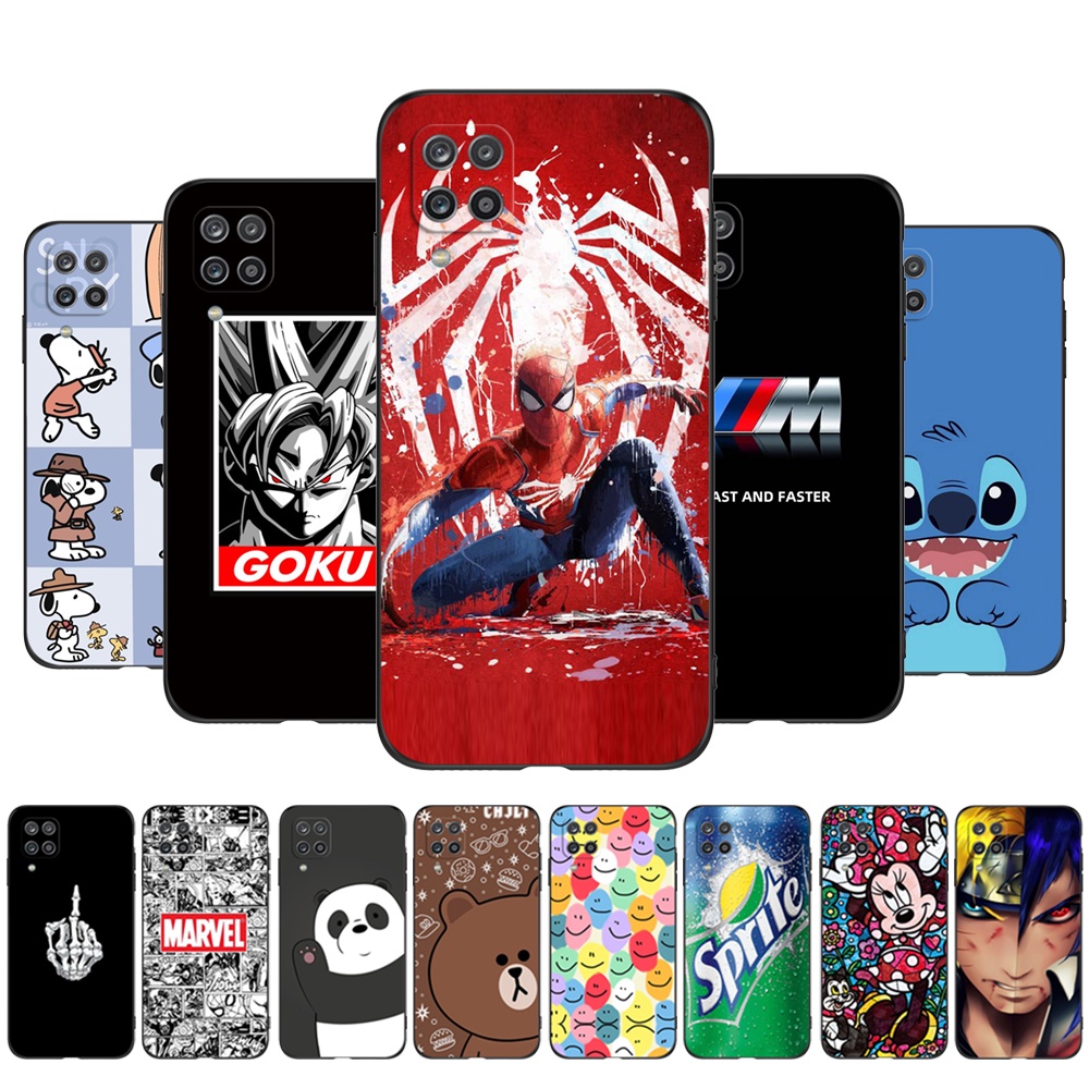 Capa Para Samsung Galaxy A M Traseira Telefone Tpu Preta Desenho