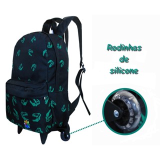 Kit Escolar Mochila Infantil Rodinhas Lancheiras Estojo Menino Tam G