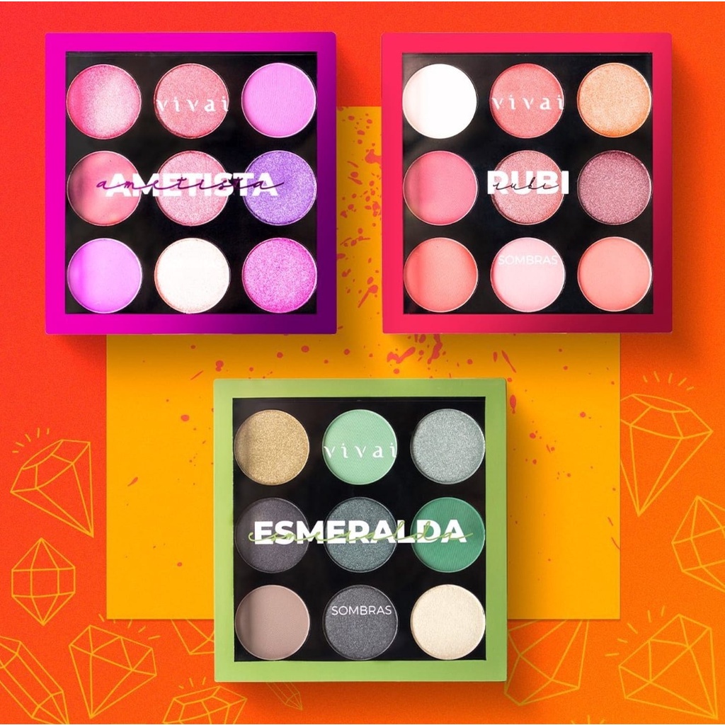 Paleta De Sombras Cores Vivai Shopee Brasil