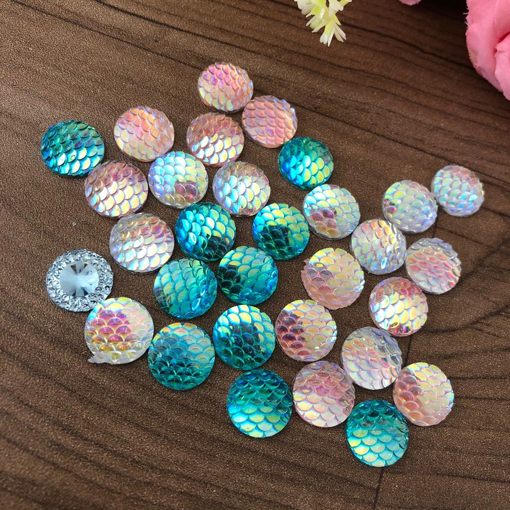 Chaton escama Redondo 12mm 10 Unid Ou Mais em Oferta na Shopee