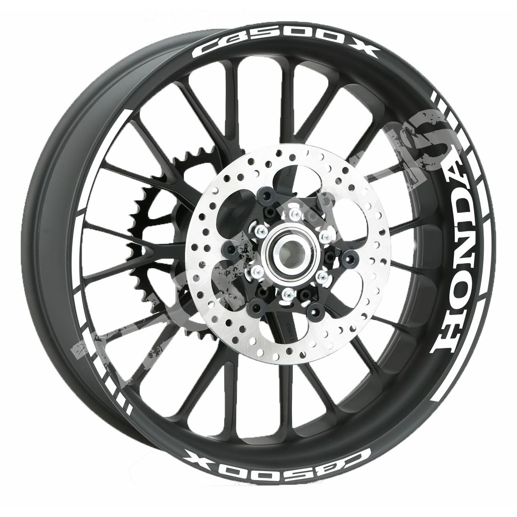 kit de Friso Fita Adesivo CB500X refletivo para roda de moto CB500X HONDA Ano até 2019 Aros 17''
