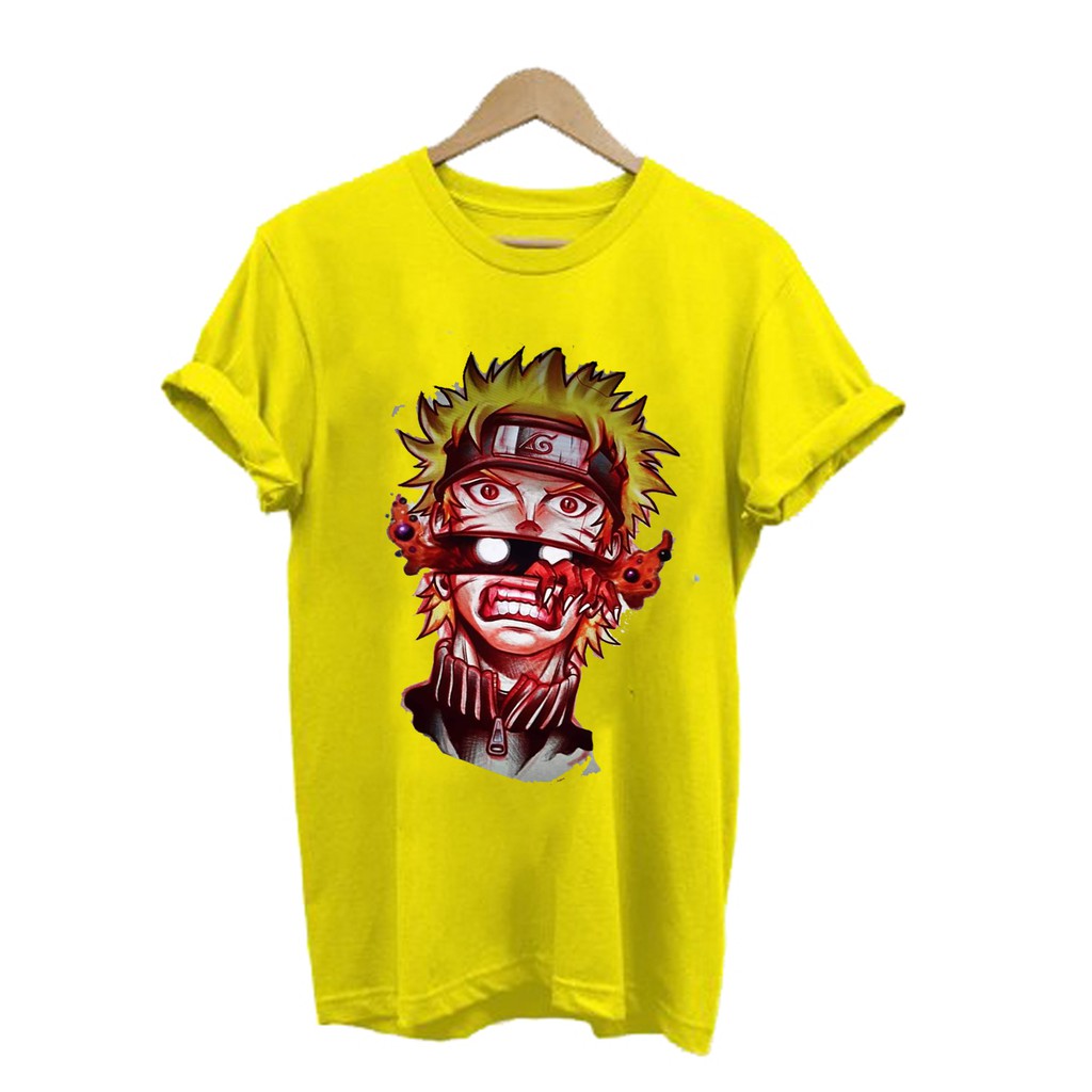 Camiseta Naruto Uzumaki & Kyuubi Kurama Akatsuki Camisa Mangá Anime