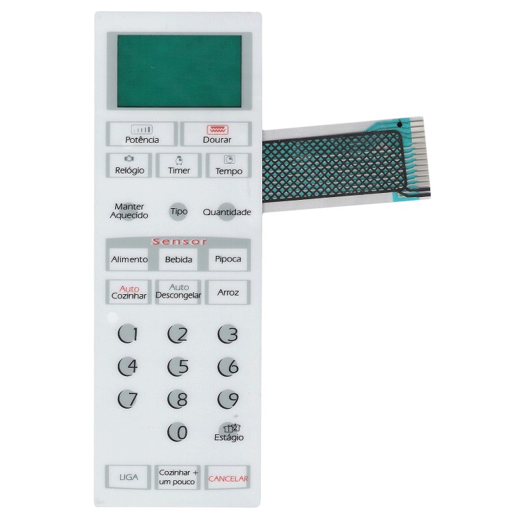 MEMBRANA MICRO-ONDAS COMPATÍVEL COM BRASTEMP BMU27A BMU 27A COM FUNÇÃO DOURAR